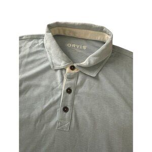 Orvis Polo Shirt Mens Size L Blue Short Sleeve Casual Outdoor Sportswear NWOT